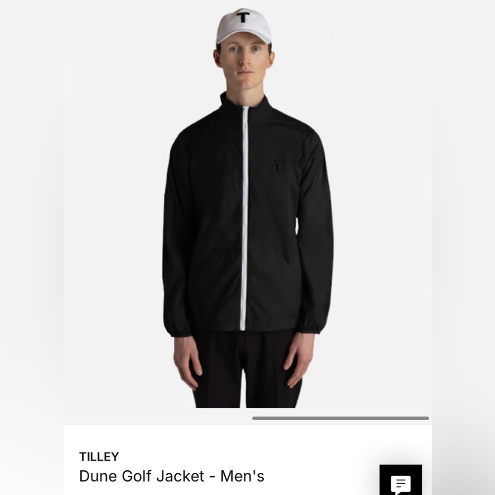 Tilley Dune Golf Jacket, Lightweight, Rain Repellent, SPF 50. Size S. NWT